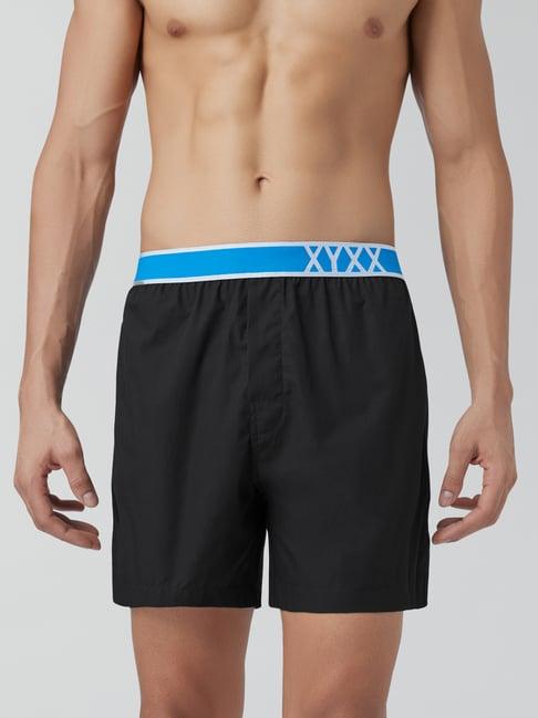 xyxx black intellieaze super combed cotton boxers