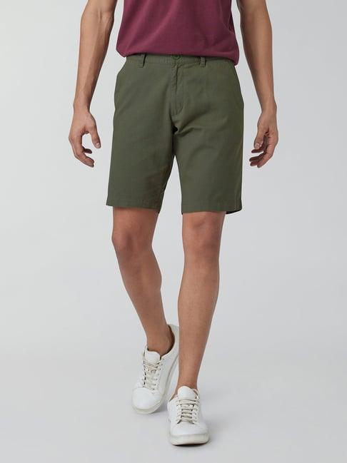 xyxx green regular fit chino shorts