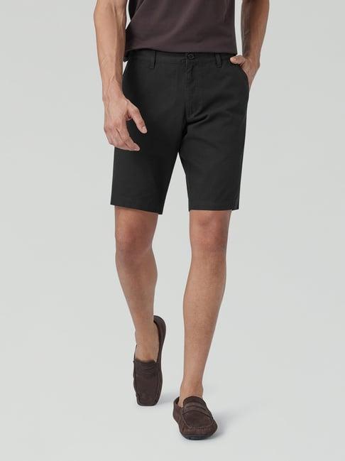 xyxx black regular fit chino shorts