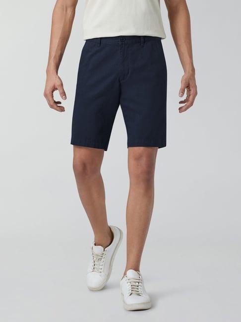 xyxx midnight blue regular fit chino shorts