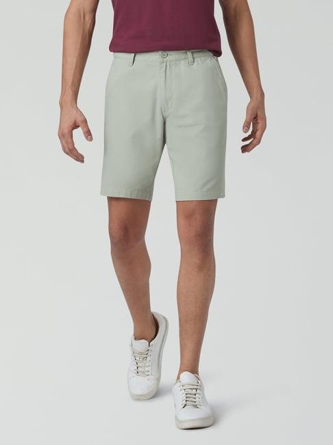 xyxx sea green regular fit chino shorts