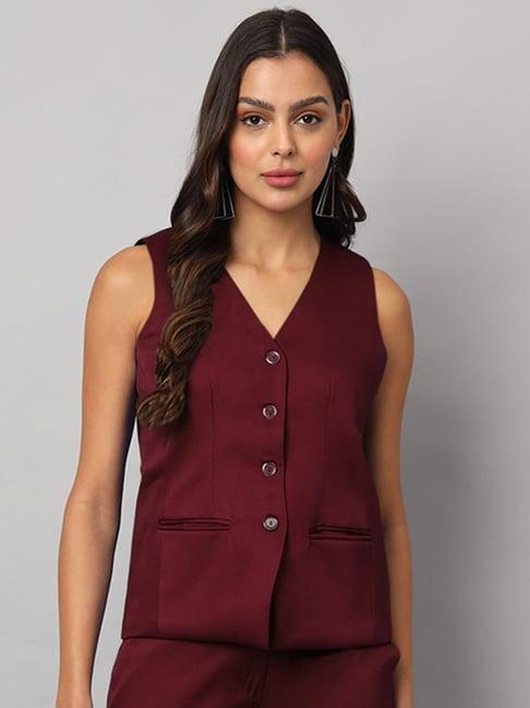 brinns burgundy waistcoat