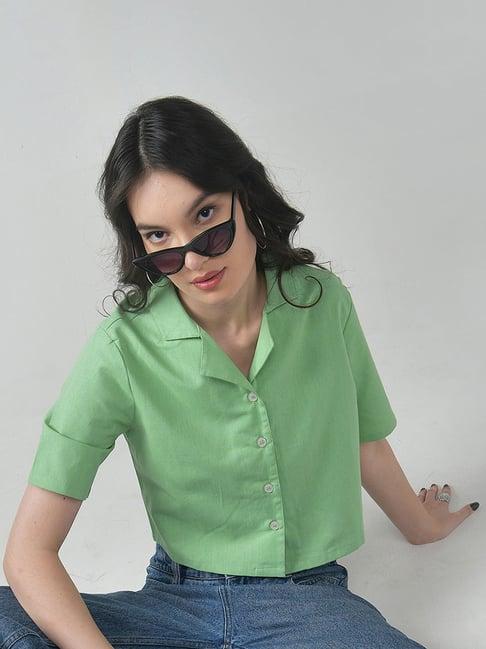 izf green boxy shirt