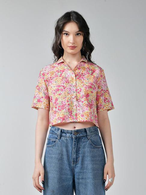 izf pink printed shirt