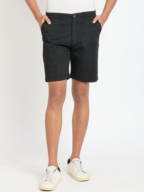 club york black regular fit shorts