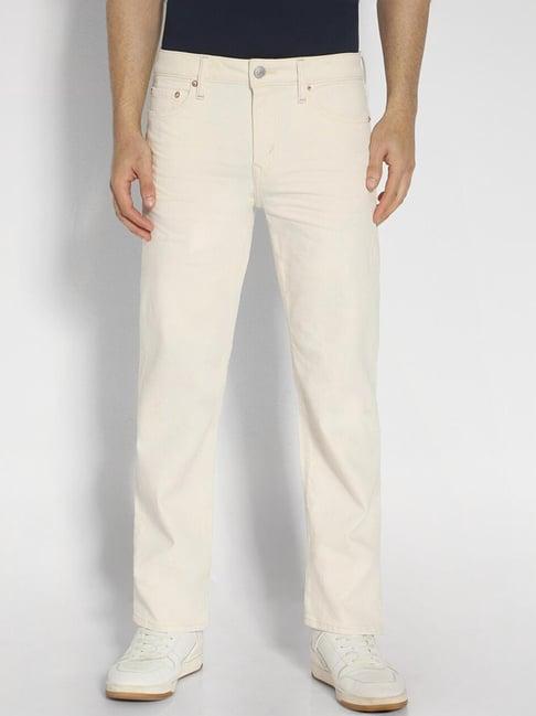 american eagle beige regular fit jeans