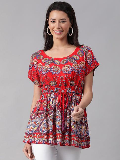 oxolloxo red  floral print top