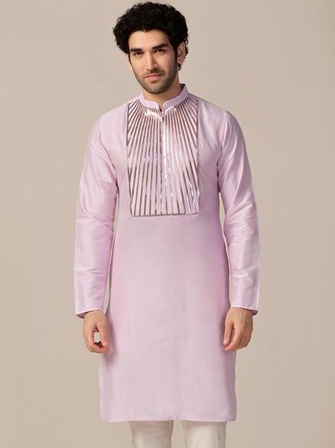 kisah purple regular fit embellished kurta