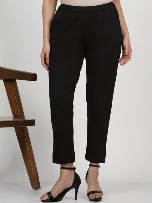 w black mid rise slim pants