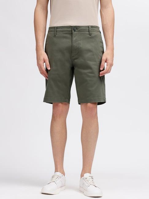 bruun & stengade green regular fit shorts