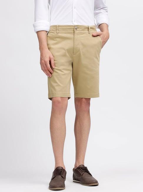 bruun & stengade beige regular fit shorts