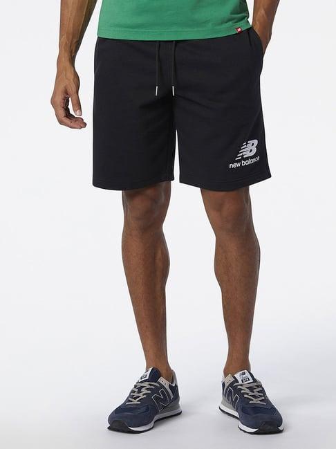 new balance black comfort fit cotton sports shorts