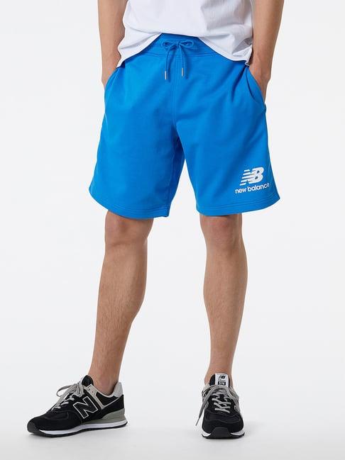 new balance royal blue comfort fit cotton sports shorts