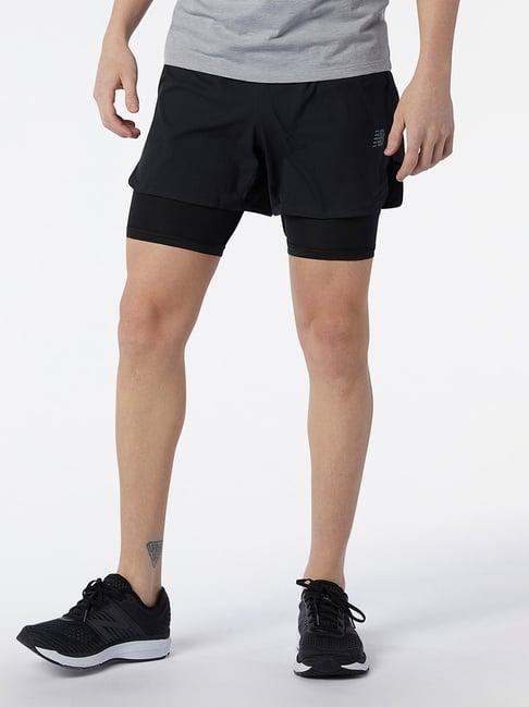 new balance black comfort fit sports shorts