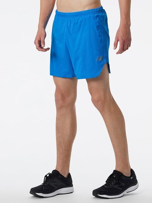 new balance royal blue comfort fit sports shorts