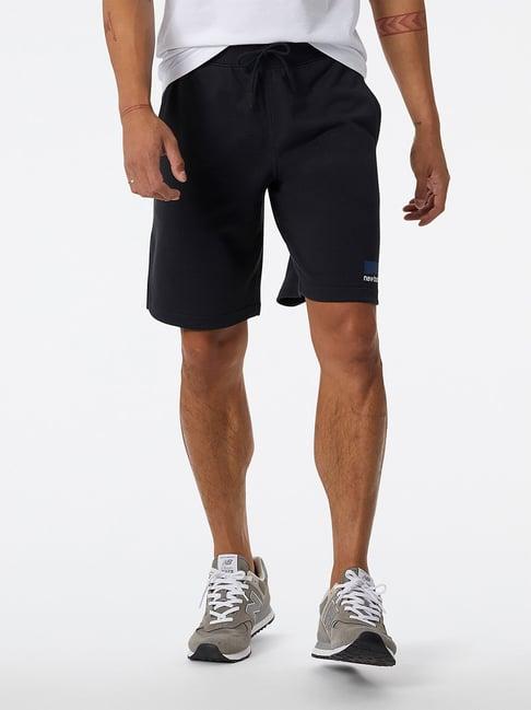 new balance black comfort fit cotton sports shorts