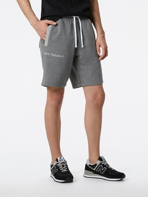 new balance charcoal comfort fit sports shorts