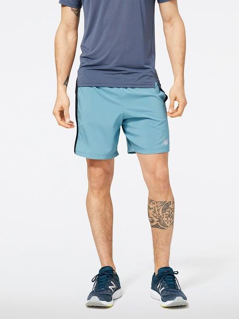 new balance blue comfort fit sports shorts