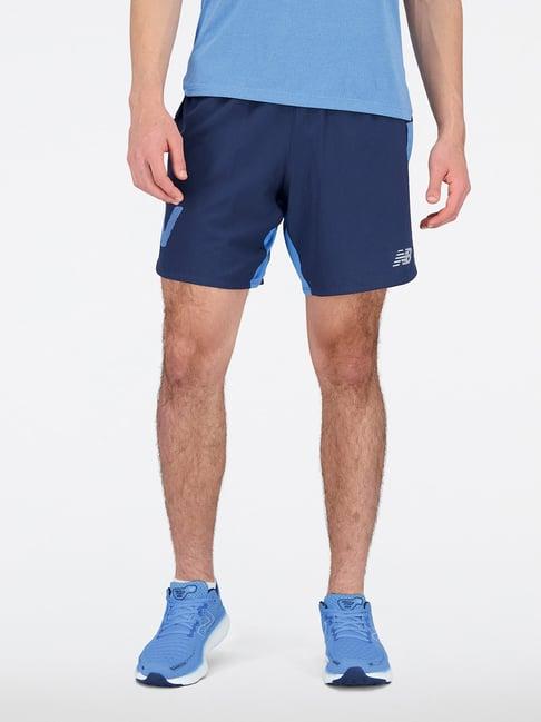 new balance blue comfort fit sports shorts