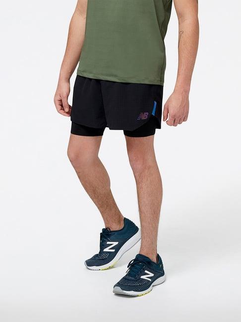 new balance black comfort fit sports shorts