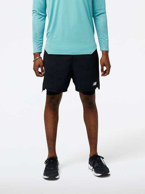 new balance black comfort fit sports shorts