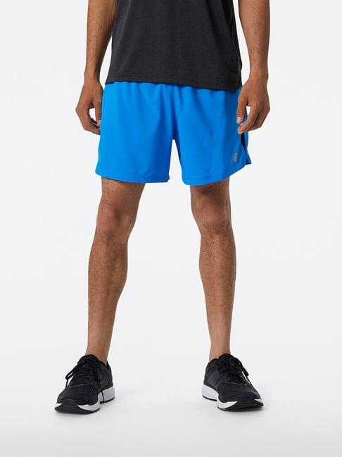 new balance royal blue comfort fit sports shorts