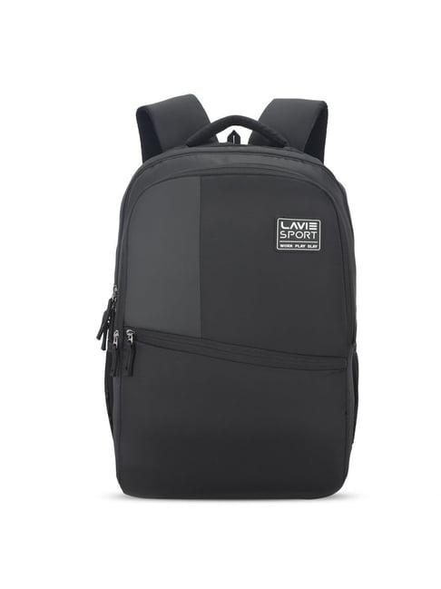 lavie sport black solid laptop backpack