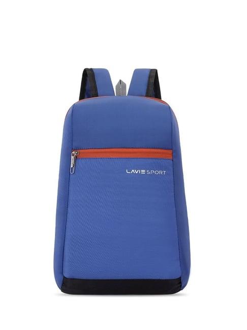 lavie sport navy blue solid backpack