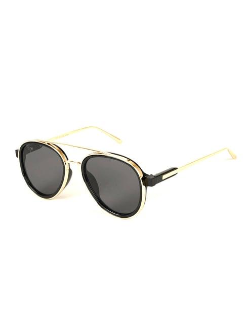 voyage black aviator uv protection unisex sunglasses