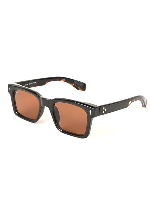 voyage brown wayfarer uv protection unisex sunglasses