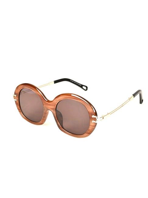 voyage brown oversize irregular uv protection sunglasses for women