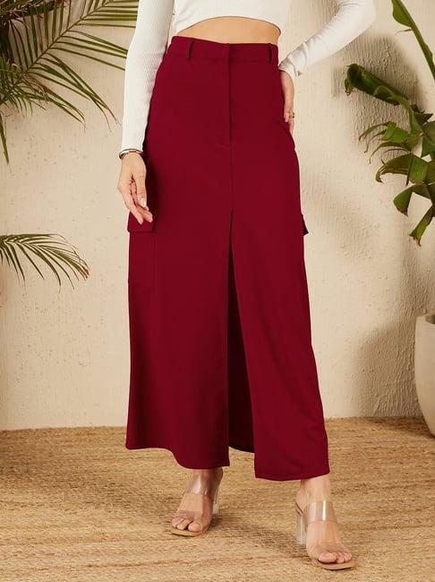 marie claire red maxi skirt