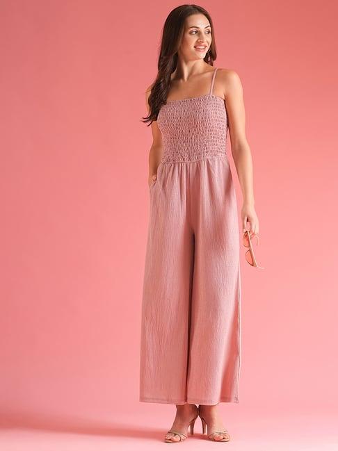 globus dusty pink maxi jumpsuit