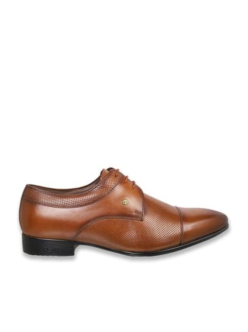 metro men's tan derby shoes