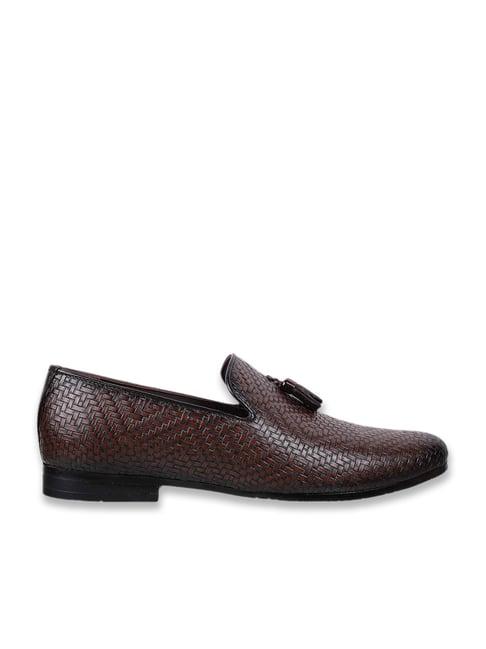 metro men's brown formal mocassins