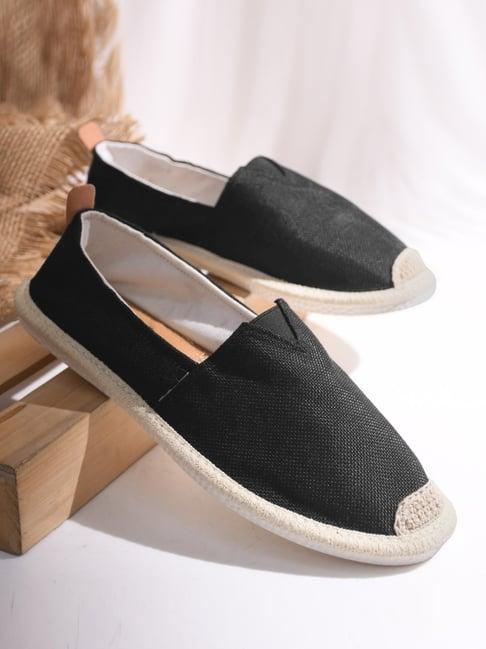 the white pole men's black espadrille shoes