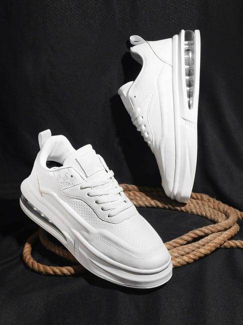 the white pole men's white casual sneakers