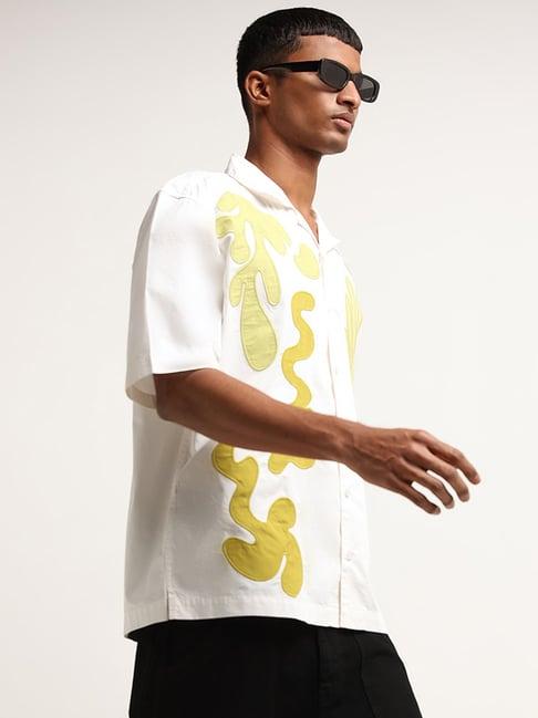 nuon by westside white relaxed fit shirt