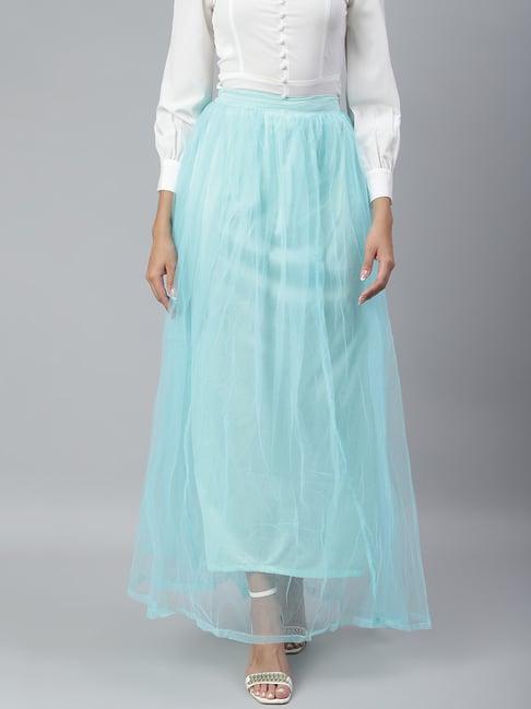 scorpius light blue maxi skirt