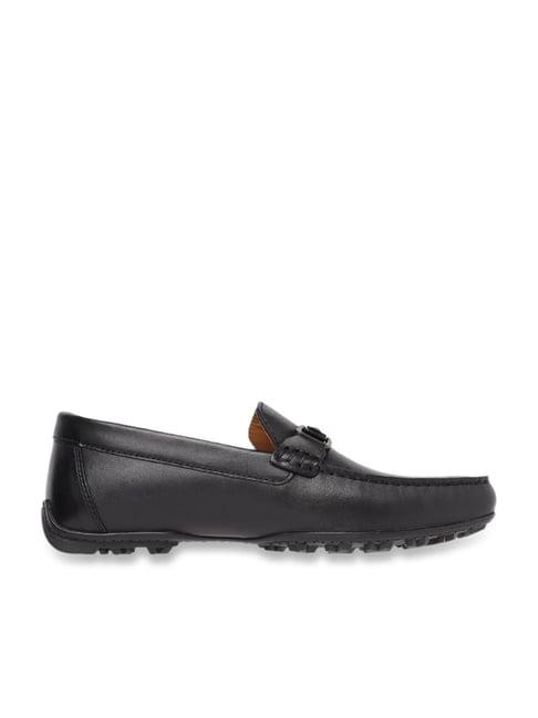 geox men's kosmopolis plus grip a black loafers