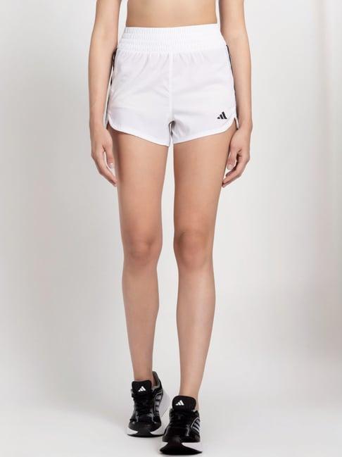 adidas white striped sports shorts