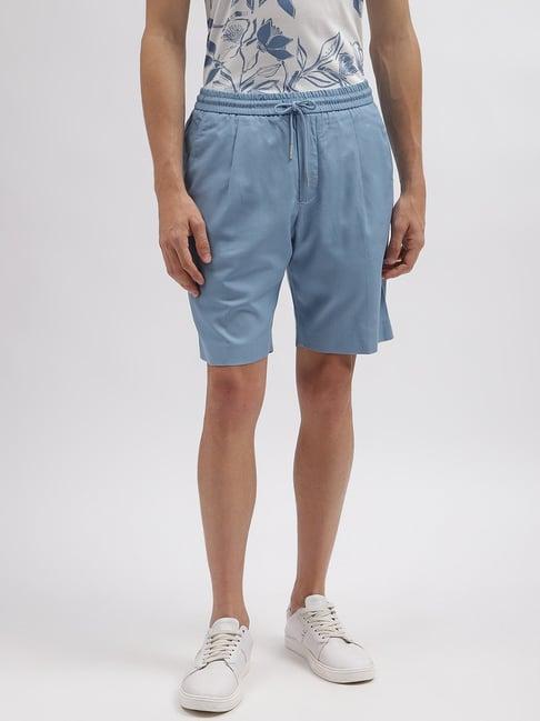 antony morato blue slim fit shorts