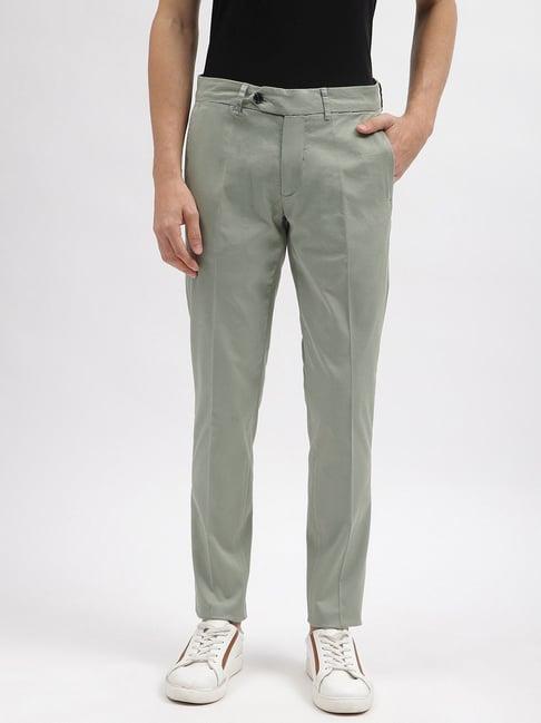 antony morato green cotton skinny fit trousers