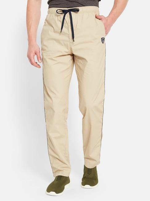 octave light khaki regular fit trackpants