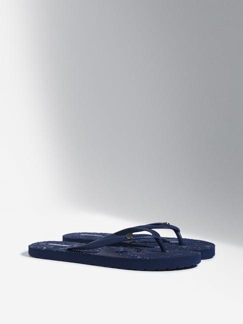 luna blu by westside navy embossed flip-flop