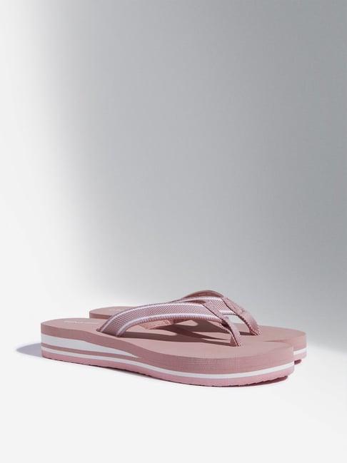 luna blu by westside pink comfort flip-flop