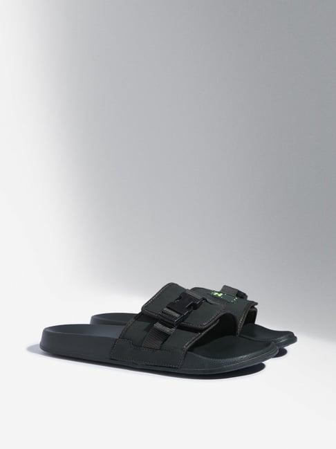 soleplay by westside olive buckled slides