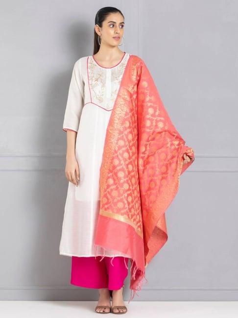 shaye pink printed dupatta