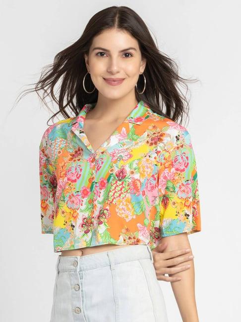 shaye orange printed top