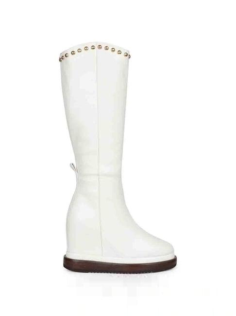 saint g women's white wedge booties